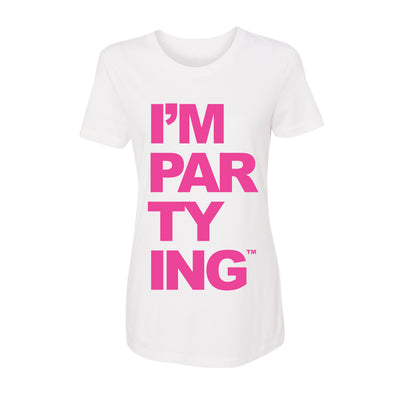 I'M PARTYING - Pink & White
