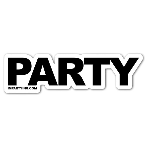 PARTY Sticker - Black