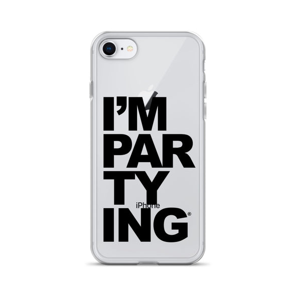 I'M PARTYING iPhone Case in Black